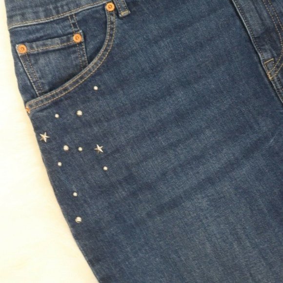 Levi's Deconstructed Jean Skirt with Studs,16W / 20W - Picture 3 of 5